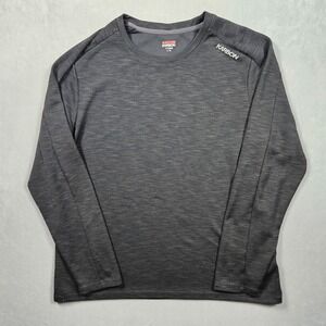 Karbon Shirt Mens Large Charcoal Gray Long Sleeve Thermal Base Layer Outdoor